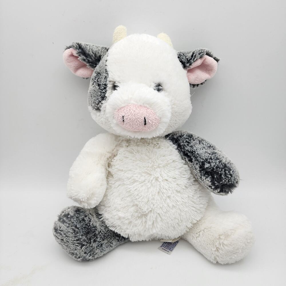 Aurora Clementine Floppy Cow Plush 10" Black White Stuffed Animal Lovey Toy 2019